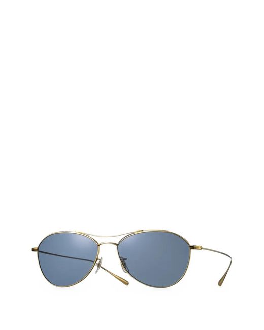 Eyevan 7285 Blue Brooks Pilot-Frame Sunglasses