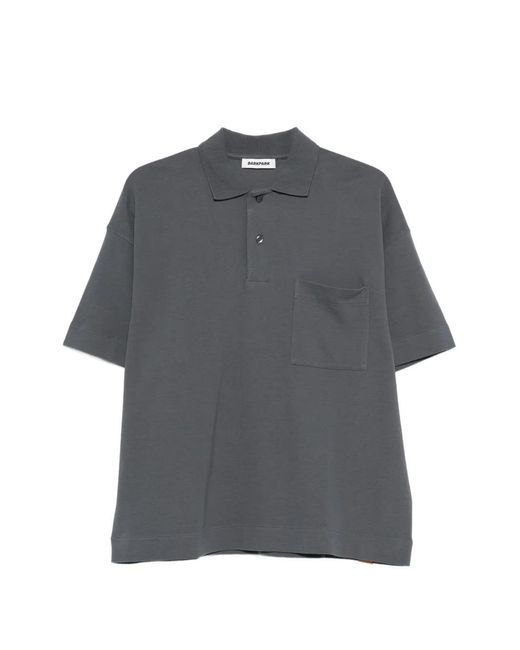 DARKPARK Gray Pocket Short-Sleeve Polo Shirt for men