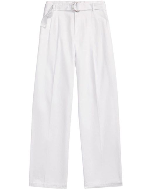 Polo Ralph Lauren White Evan Wide-leg Denim Trousers