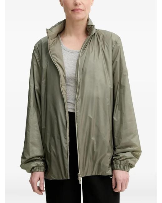Rains Green Zip-Front Lightweight Jacket