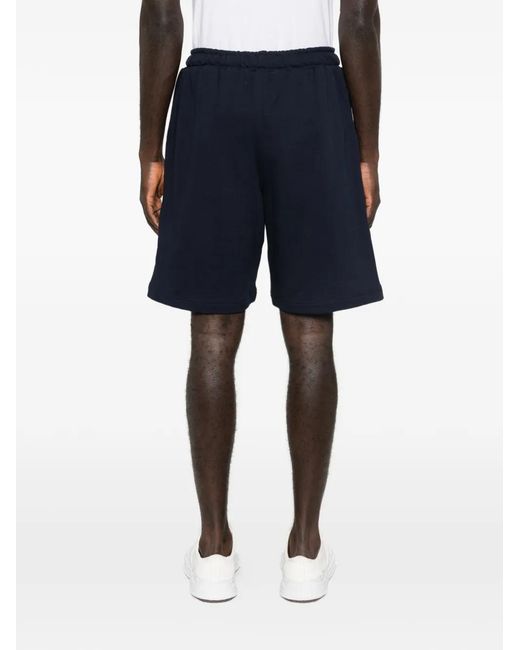 Joshua Sanders Black X Smiley Side-Pocket Track Shorts for men