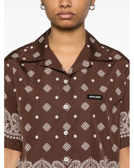 Camicia di Miu Miu in Brown
