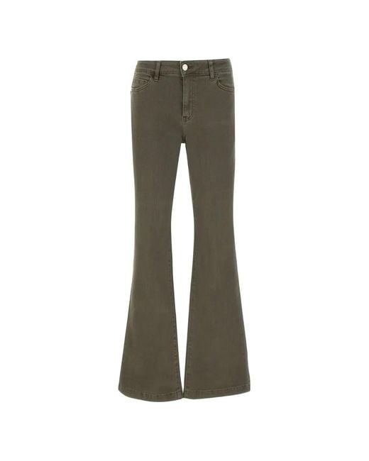 Elena Miro Gray Flare Fitted Jeans