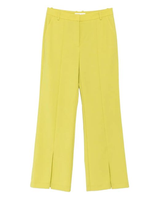Marc O' Polo Yellow Split-Hem Straight Trousers