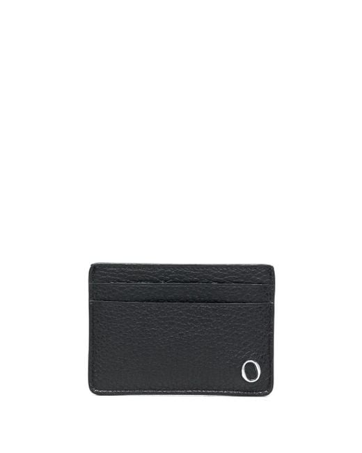 Orciani Black Logo-Plaque Cardholder for men