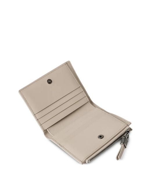 Brunello Cucinelli Natural Logo-Stamp Bi-Fold Wallet
