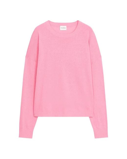 Closed Pink Crew Neck Long-Sleeve Sweater