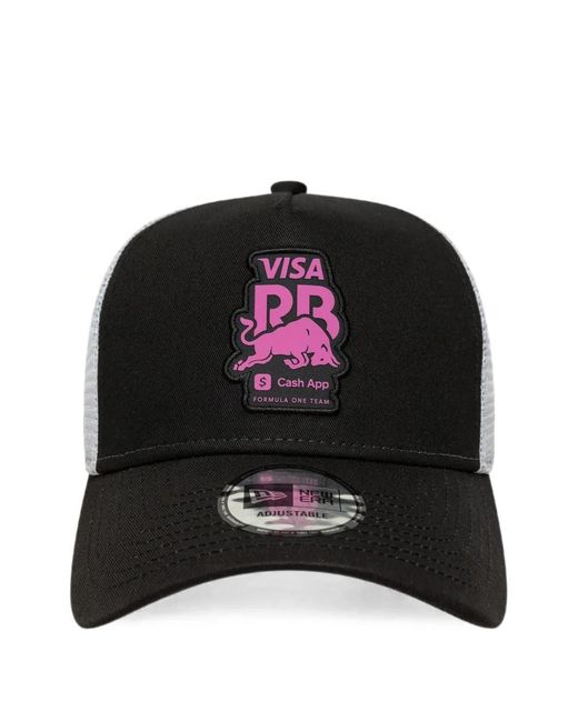 KTZ Black Logo-Patch Mesh-Panel Trucker Cap for men