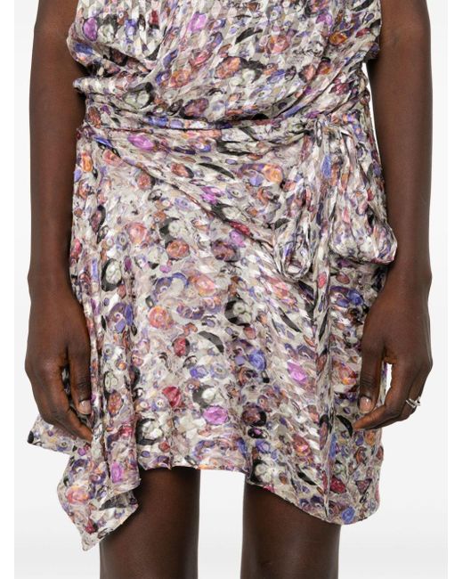 Isabel Marant Natural Kayla Mini Wrap Dress