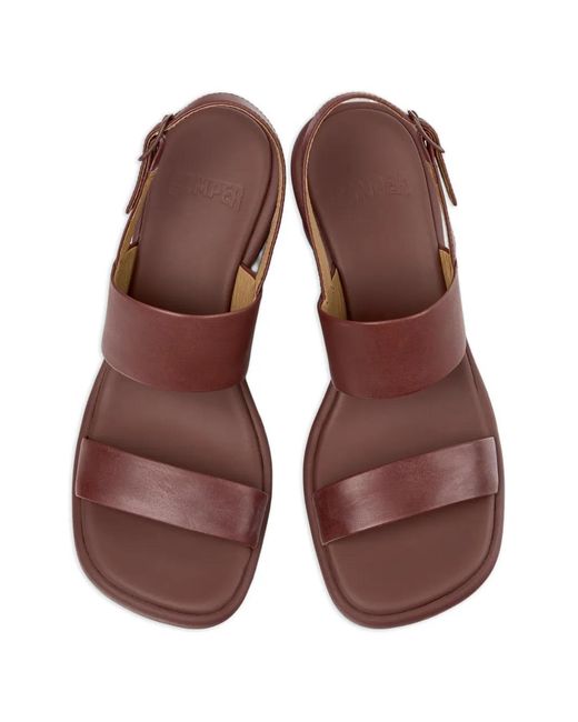 Camper Brown Louise Leather Sandals