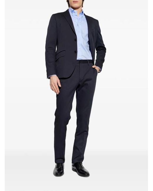 Etro Blue Single-Breasted Blazer for men