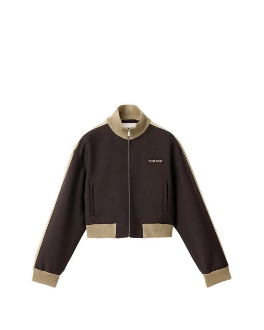 Miu Miu Black Kid-Mohair Blouson Jacket