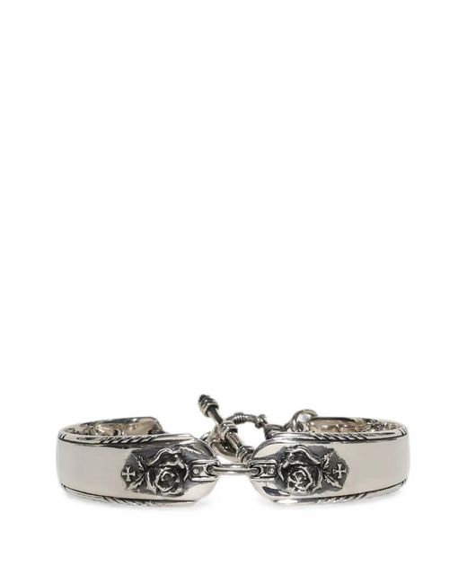 Enfants Riches Deprimes White Rose And Cross Bracelet for men