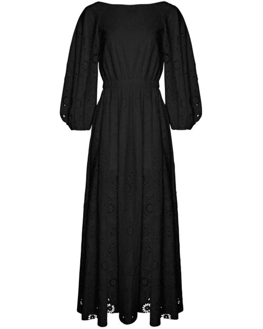 Carolina Herrera Midi-jurk Met Pofmouwen in het Black