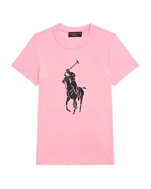 Polo Ralph Lauren Pink Pony T-Shirt mit Rundhalsausschnitt