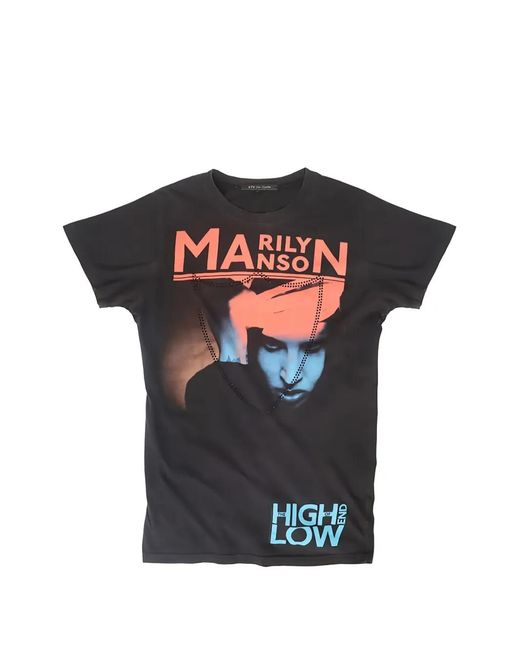 HTC Black Marilyn Manson Lux Graphic-Print T-Shirt for men