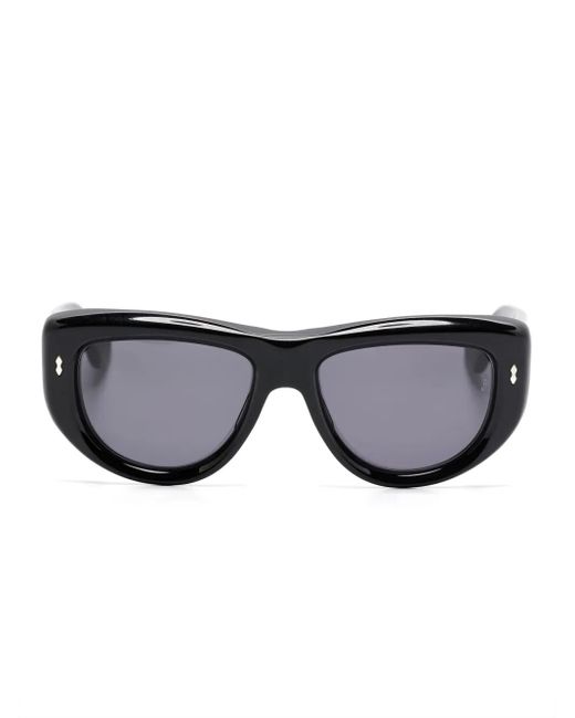 Jacques Marie Mage Zonnebril Met Oversized Montuur in het Black