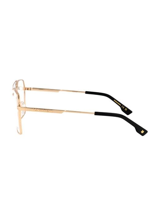 DSquared² Natural D2 Square-Frame Glasses for men