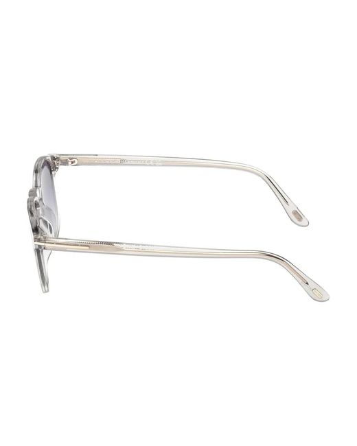 Tom Ford Blue Round-Frame Sunglasses for men