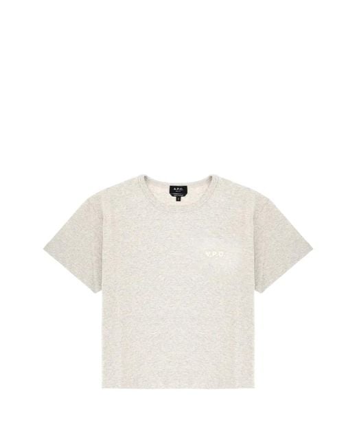 A.P.C. White Logo T-Shirt