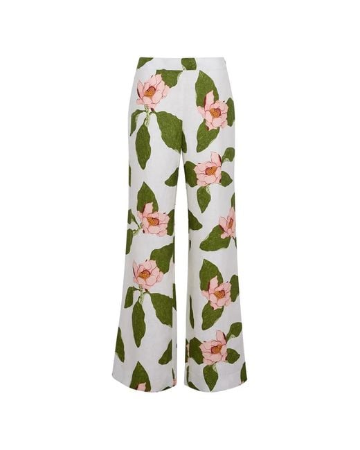 Cara Cara White Sunflower Palazzo Pants