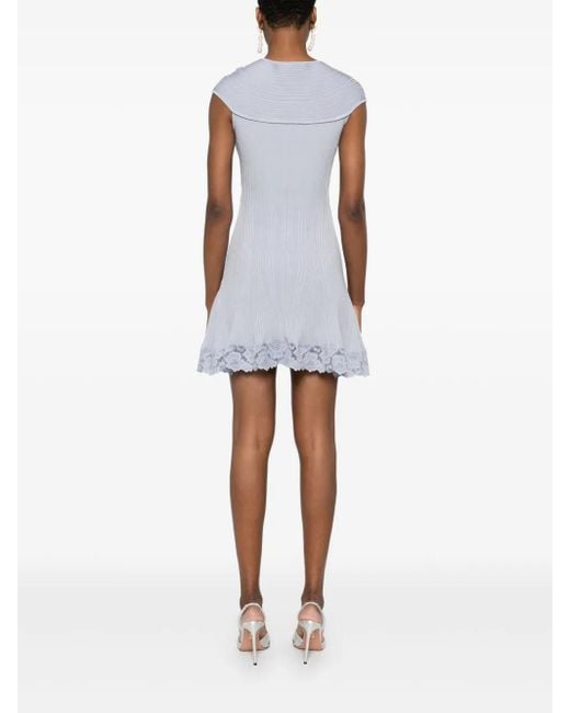 Self-Portrait White Minikleid Mit Spitzensaum