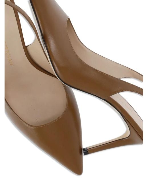 Stuart Weitzman Brown Power Slingback Pumps