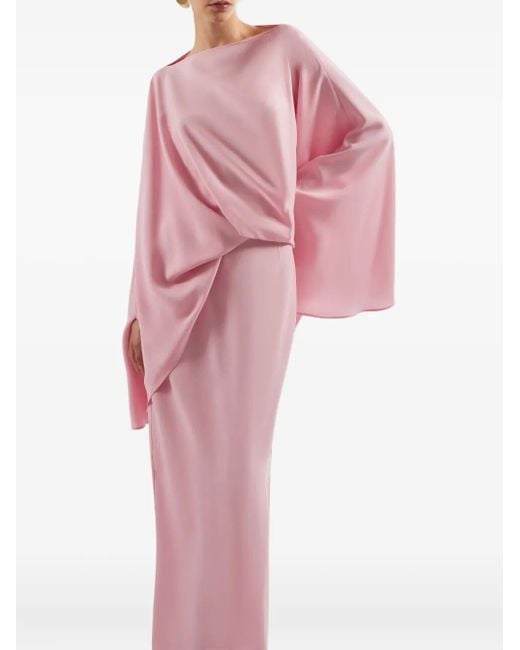 ‎Taller Marmo Eolia ケープスリーブ ドレス Pink