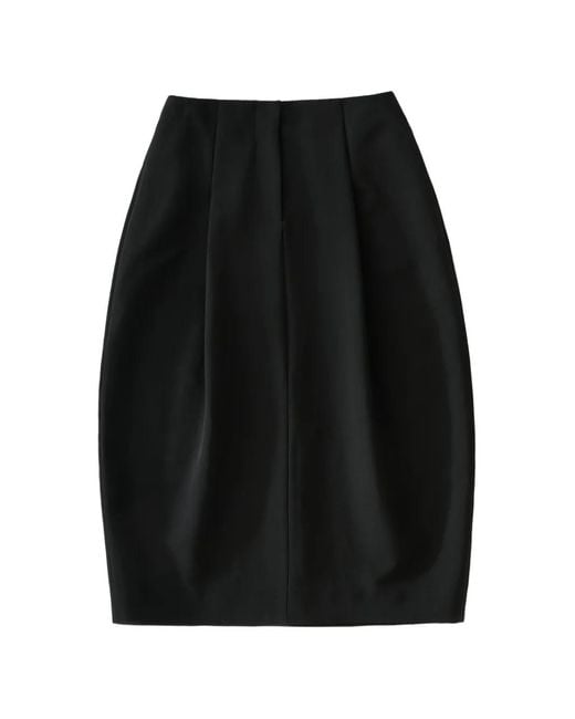 Studio Nicholson Black Carson Snw Darted Midi Skirt
