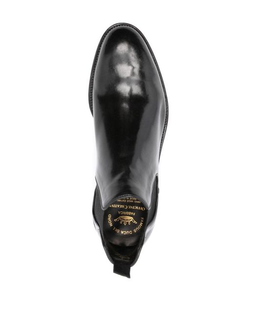 Officine Creative Klassische Chelsea-Boots in Black für Herren