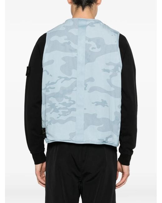 Stone Island Blue Camo Pocket Jacket for men