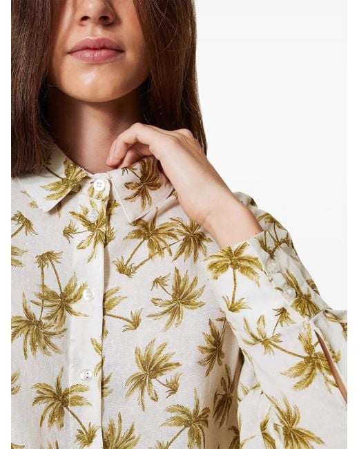 Twinset Geweven Blouse in het Metallic