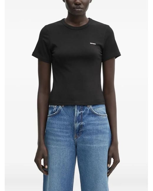 WRSTBHVR Black Janina Ribbed T-Shirt