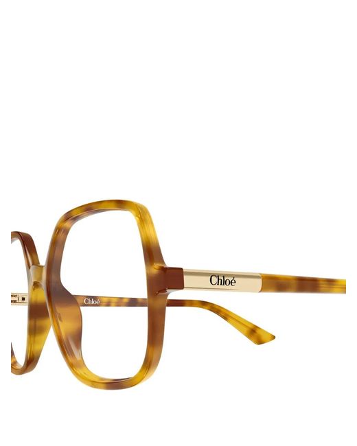 Chloé Metallic Oversized-Frame Glasses