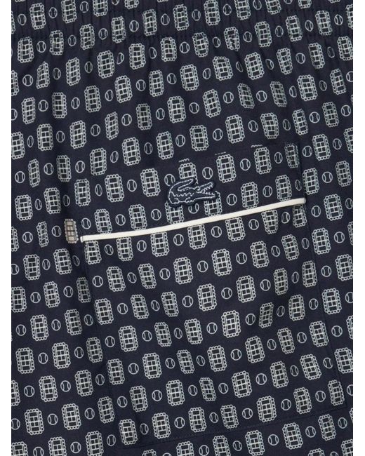 Lacoste Blue Tennis-Print Shorts for men
