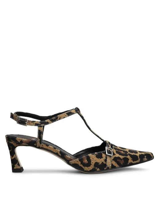 Chantal Black Pumps mit Leoparden-Print