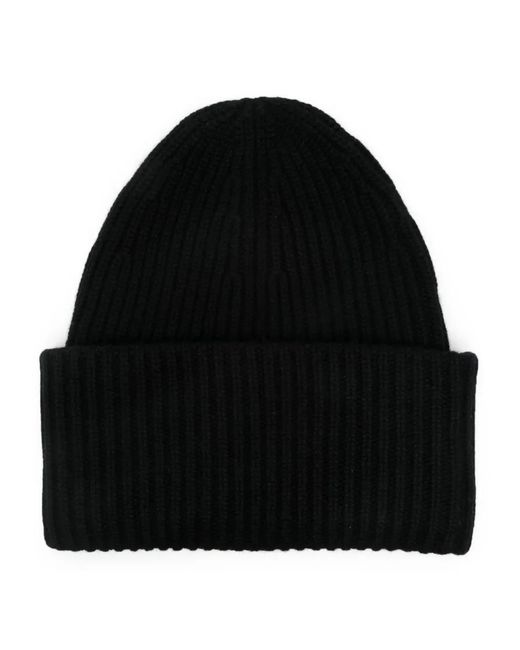 Bompard Black Ribbed Beanie