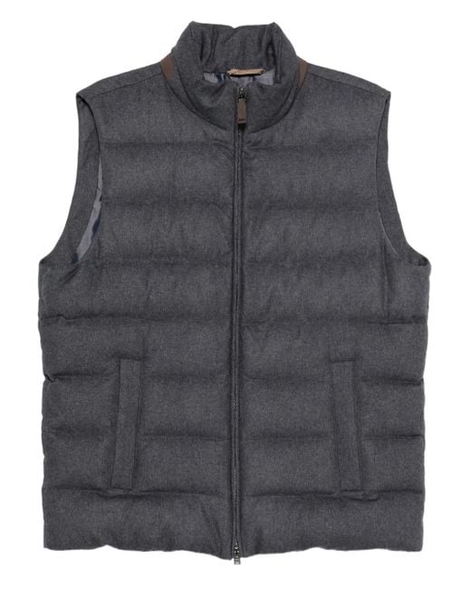 メンズ Herno キルティング ベスト Gray