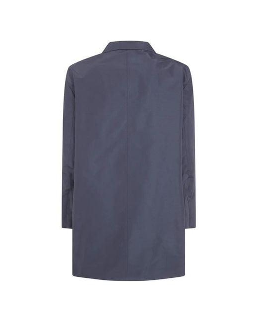 Jil Sander Blue Patch-Pocket Coat