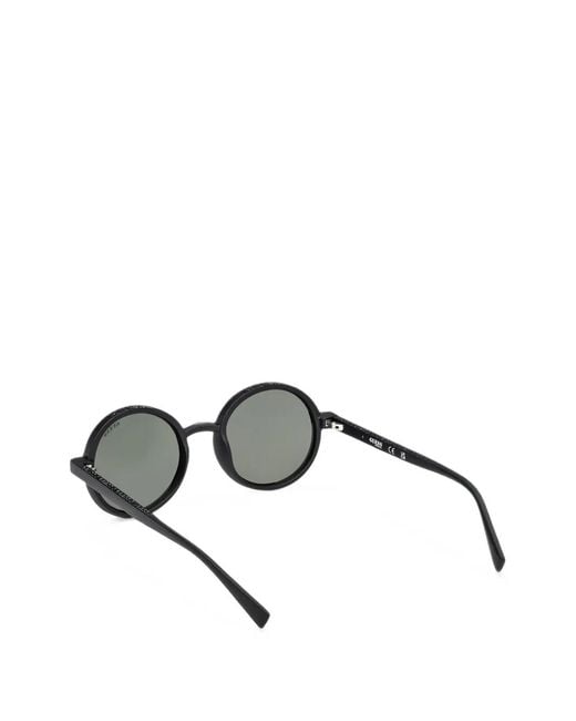 Guess Gray Matte-Finish Round-Frame Sunglasses
