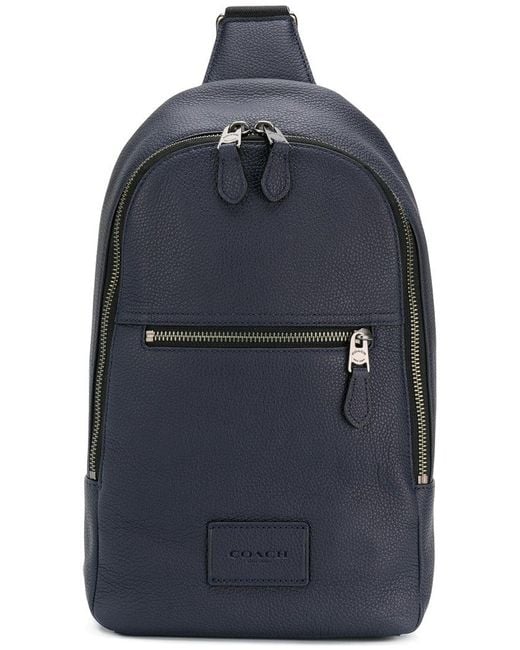 COACH Blue Crossbody Strap Backpack for men