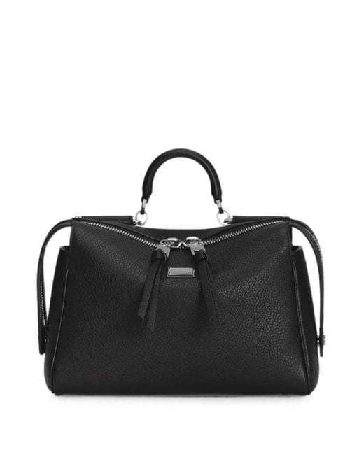 Dolce & Gabbana Black Vittoria Leather Tote Bag for men