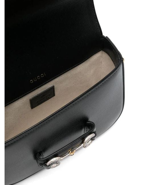 Gucci Black Mini Horsebit 1955 Shoulder Bag