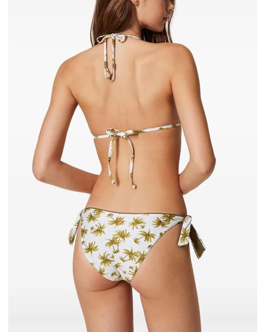 Twinset Metallic Knitted Bikini Bottom