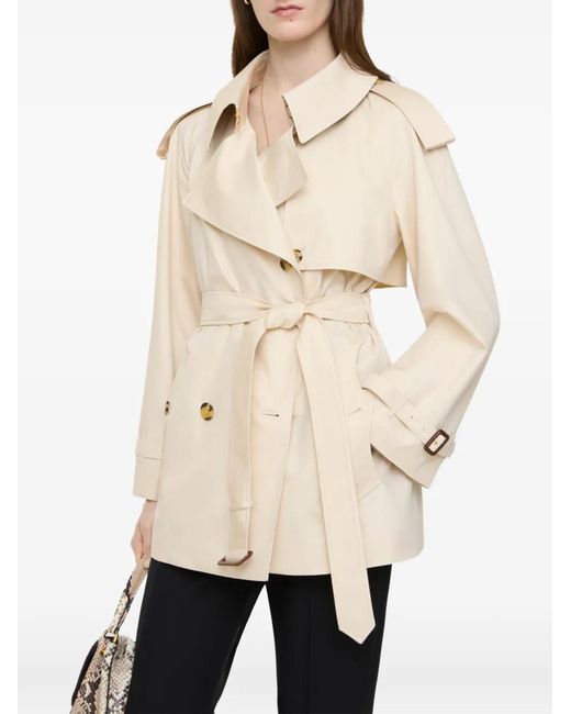 Burberry Natural Short Tropical Gabardine Fitzrovia Trench Coat
