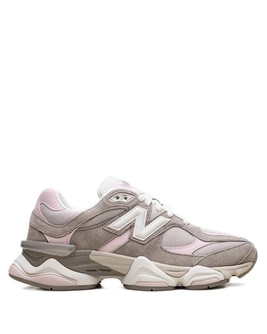 New Balance Gray 9060 Panelled Low-Top Sneakers for men