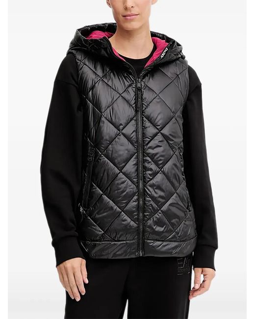 Chaleco Acolchado Con Capucha DKNY de color Black
