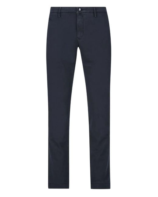 Jacob Cohen Blue Logo-Patch Buttoned Trousers for men