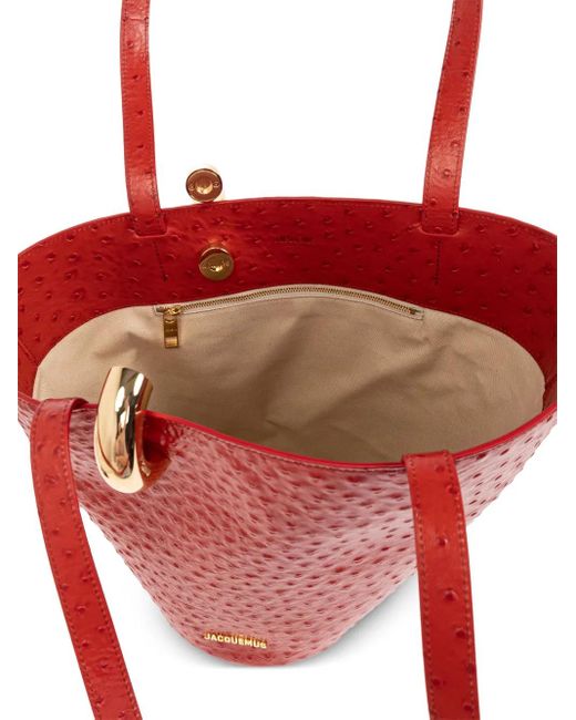 Jacquemus Red The Medium Bambola Beuteltasche