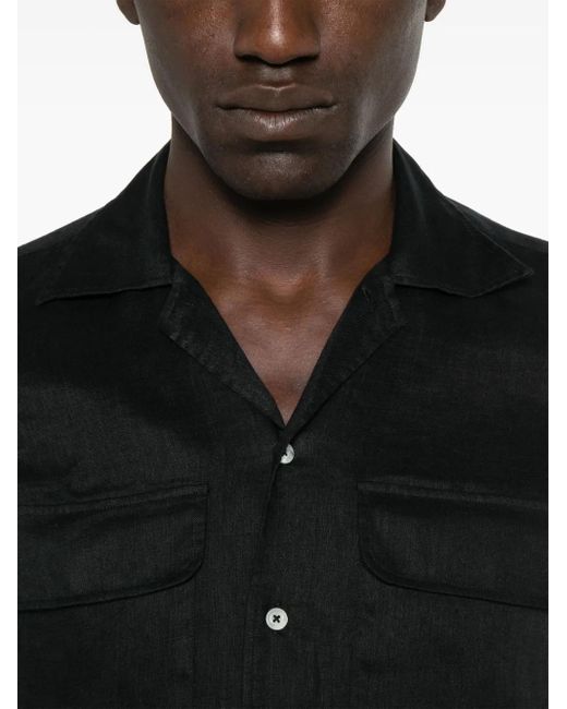 Camicia Rowan di Tagliatore in Black da Uomo